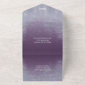 Crystal Agate Wedding Amethyst ID825 All In One Uitnodiging (Buitenkant)