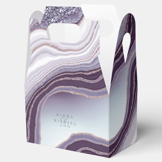 Crystal Agate Wedding Amethyst ID825 Bedankdoosjes (Geopend)