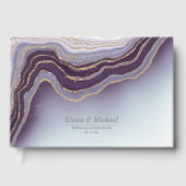 Crystal Agate Wedding Amethyst ID825 Gastenboek (Voorkant)