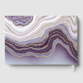 Crystal Agate Wedding Amethyst ID825 Gastenboek (Achterkant)
