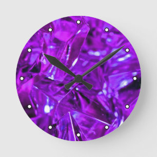 Crystal Amethyst Paarse Edelsteen met Stippen Ronde Klok