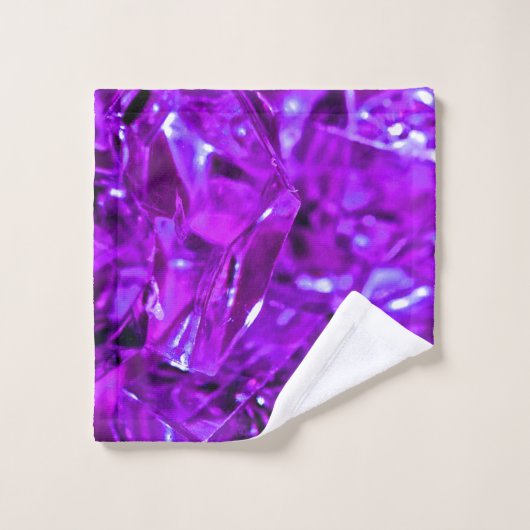 Crystal Amethyst Paarse Gemstone Bad Handdoek (Wasdoekje)