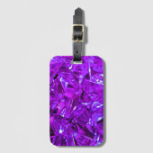 Crystal Amethyst Paarse Gemstone Bagagelabel (Voorkant (verticaal))