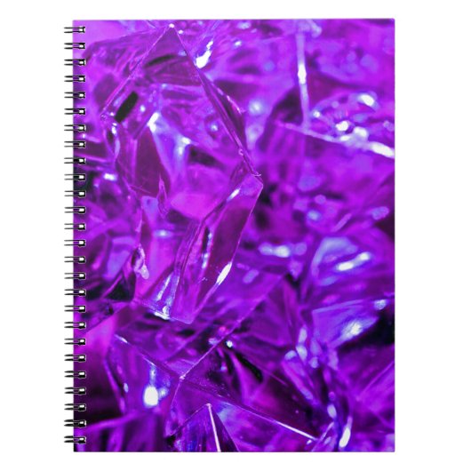 Crystal Amethyst Paarse Gemstone Notitieboek (Voorkant)