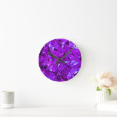 Crystal Amethyst Paarse Gemstone Ronde Klok (Huis)