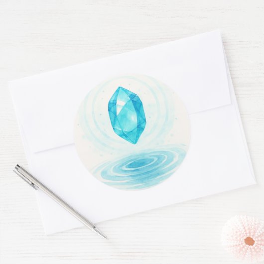 Crystal and Water Sticker – Peaceful Energy Aesthe (Envelop)