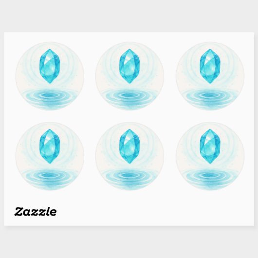 Crystal and Water Sticker – Peaceful Energy Aesthe (Vel)