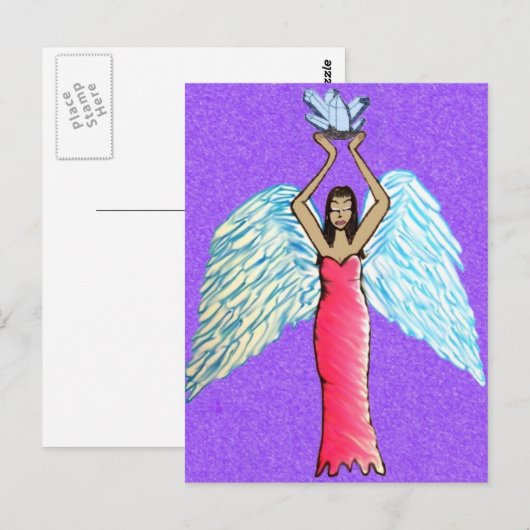 Crystal Angel Briefkaart / Altar Art (Voorkant / Achterkant)