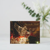 crystal angel Joy to World Feestdagenkaart (Staand voorkant)