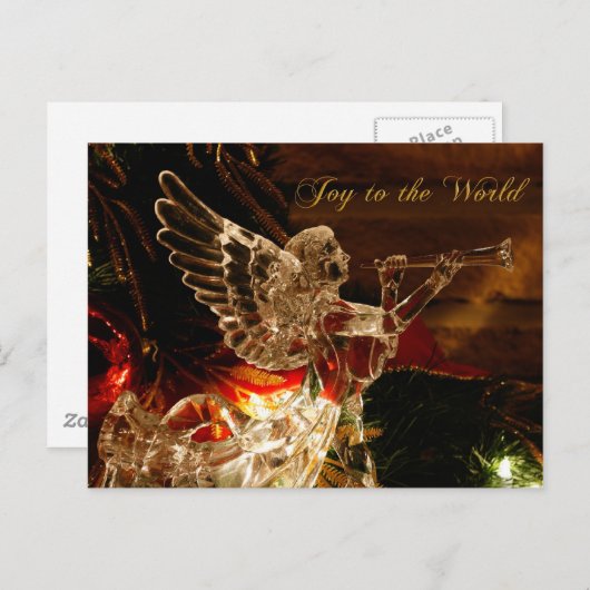 crystal angel Joy to World Feestdagenkaart (Voorkant / Achterkant)