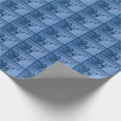 Crystal Angel op blauw Gloria inpakpapier (Hoek)