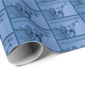 Crystal Angel op blauw Gloria inpakpapier (Rol Hoek)