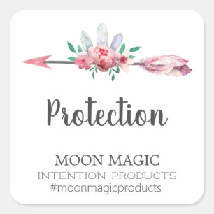 Crystal Arrow Floral InAttentie Candle Labels