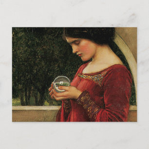 Crystal Bal Vrouw Waterhouse Schilderij Briefkaart