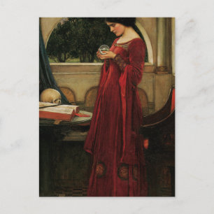 Crystal Bal Vrouw Waterhouse Schilderij Briefkaart