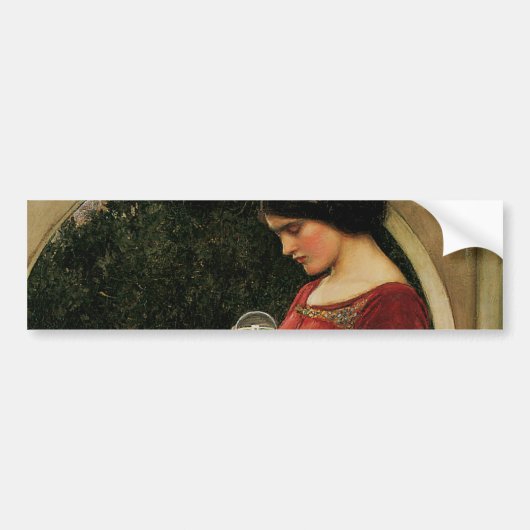 Crystal Bal Vrouw Waterhouse Schilderij Bumpersticker (Voorkant)