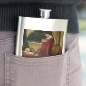 Crystal Bal Vrouw Waterhouse Schilderij Heupfles (Voorbeeld)