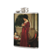 Crystal Bal Vrouw Waterhouse Schilderij Heupfles (Links)
