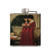 Crystal Bal Vrouw Waterhouse Schilderij Heupfles (Achterkant)