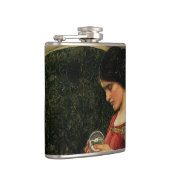Crystal Bal Vrouw Waterhouse Schilderij Heupfles (Rechts)