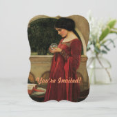 Crystal Bal Vrouw Waterhouse Schilderij Kaart (Staand voorkant)