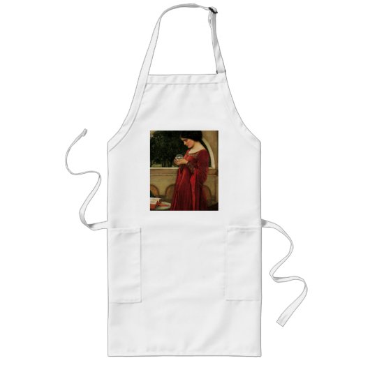 Crystal Bal Vrouw Waterhouse Schilderij Lang Schort (Voorkant)