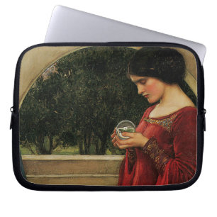Crystal Bal Vrouw Waterhouse Schilderij Laptop Sleeve