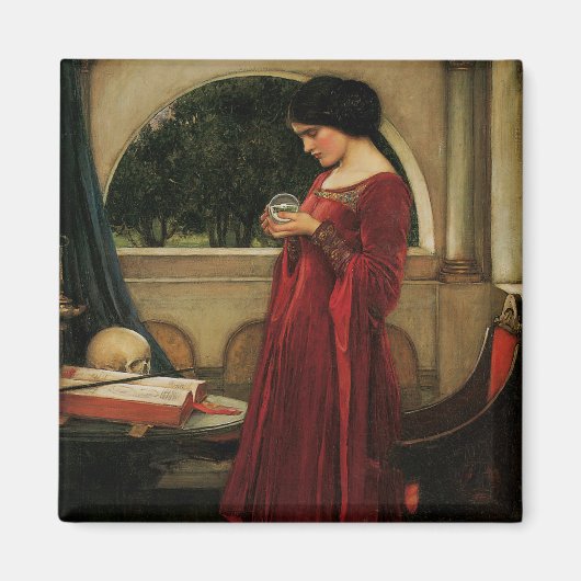 Crystal Bal Vrouw Waterhouse Schilderij Magneet (Voorkant)