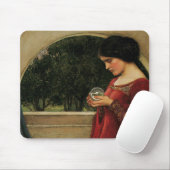 Crystal Bal Vrouw Waterhouse Schilderij Muismat (Met muis)