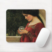 Crystal Bal Vrouw Waterhouse Schilderij Muismat (Met muis)