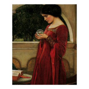 Crystal Bal Vrouw Waterhouse Schilderij Perfect Poster