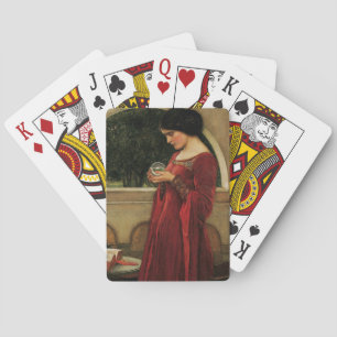 Crystal Bal Vrouw Waterhouse Schilderij Pokerkaarten