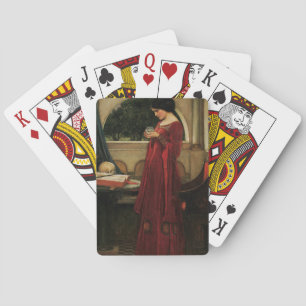 Crystal Bal Vrouw Waterhouse Schilderij Pokerkaarten