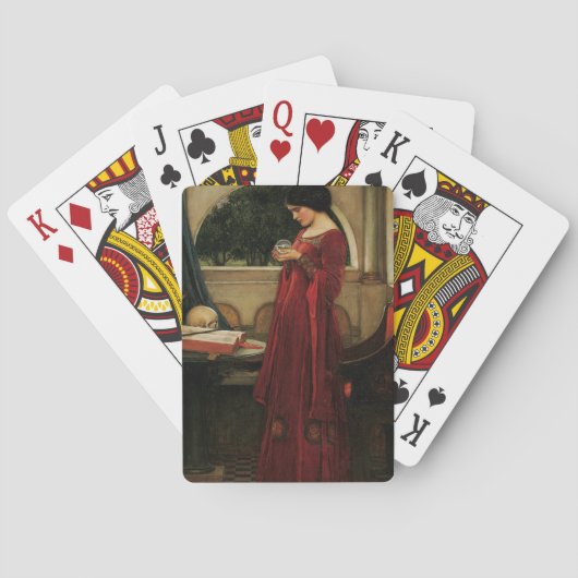 Crystal Bal Vrouw Waterhouse Schilderij Pokerkaarten (Achterkant)