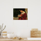 Crystal Bal Vrouw Waterhouse Schilderij Poster (Keuken)