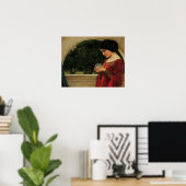 Crystal Bal Vrouw Waterhouse Schilderij Poster (Thuiskantoor)