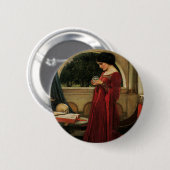 Crystal Bal Vrouw Waterhouse Schilderij Ronde Button 5,7 Cm (Voorkant /achterkant)