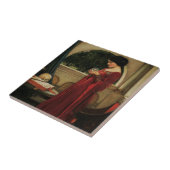 Crystal Bal Vrouw Waterhouse Schilderij Tegeltje (Zijkant)