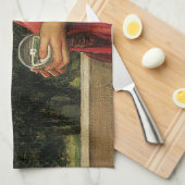 Crystal Bal Vrouw Waterhouse Schilderij Theedoek (Quarter Fold)