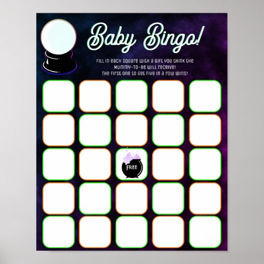 Crystal Ball Baby Bingo Poster (Voorkant)