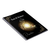 Crystal Ball Book of Shadows Sparkly Journal Black Notitieboek (Rechterzijde)