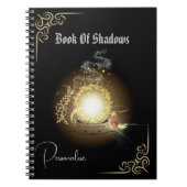 Crystal Ball Book of Shadows Sparkly Journal Black Notitieboek (Voorkant)