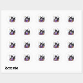 Crystal Ball Coon – Maine Coon Halloween Ronde Sticker (Vel)