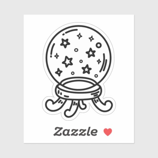 Crystal ball doodle sticker (Vel)