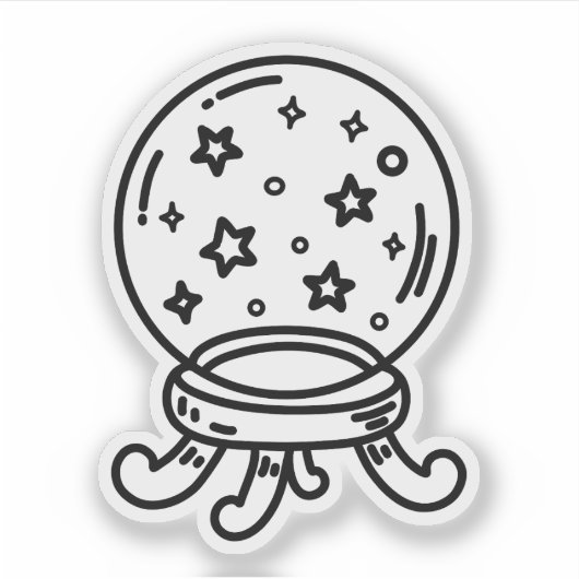 Crystal ball doodle sticker (Voorkant)