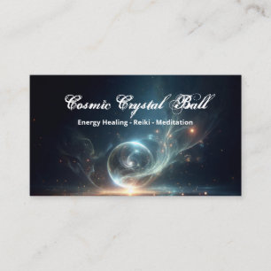 Crystal Ball Energy Healing Reiki Meditatie Zwart Visitekaartje