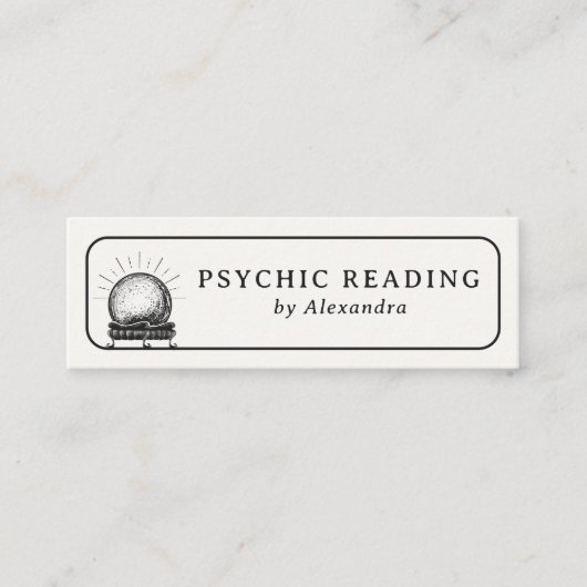 Crystal Ball Esoteric Psychic Medium QR-code Mini Visitekaartje (Voorkant)