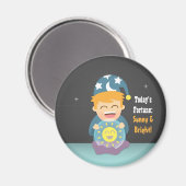 Crystal Ball Fortune Teller denkt positief Magneet (Voorkant / Achterkant)