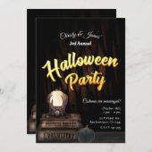 Crystal Ball Glow Fortune Teller Halloween Party Kaart (Voorkant / Achterkant)