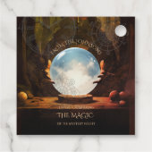 Crystal Ball Halloween Favoriet Tag Bedankjes Labels (Achterkant)